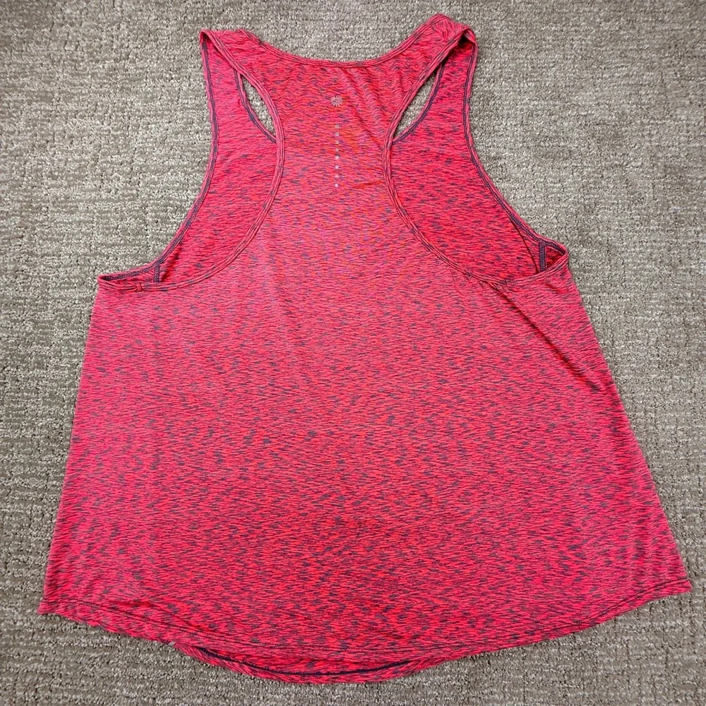 Athleta Tank Top Womens M Pink White Set of 2 Racerback Space Dye Mesh Athletic - Picture 4 of 12